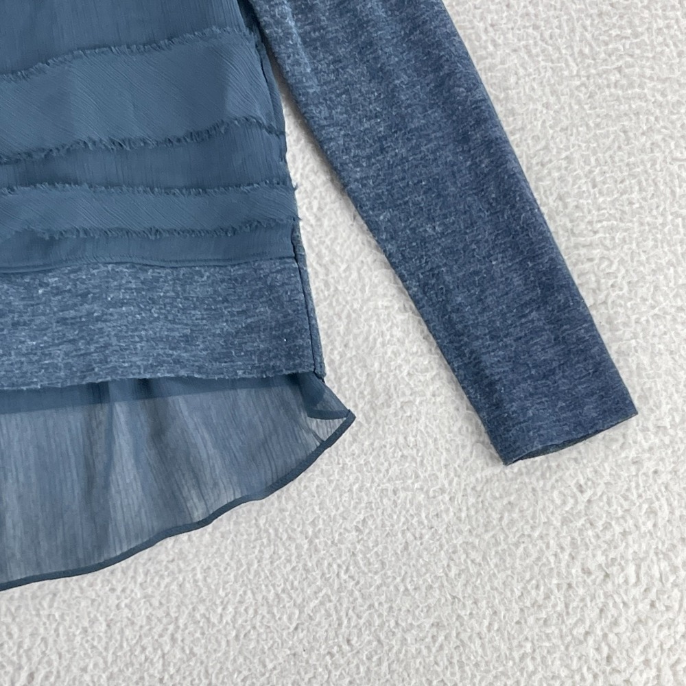 Vanessa Virginia Cardigan Women Medium Blue Button-Front Long Sleeve Lightweight - Picture 4 of 14